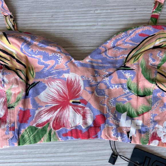 LF tropical print crop top size XS NWT - Picture 4 of 16